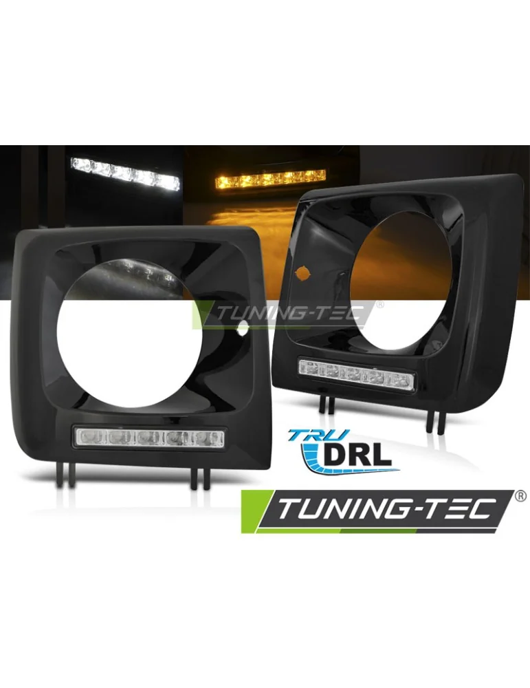 Phares à LED noirs pour MERCEDES W461,W463 01-12
