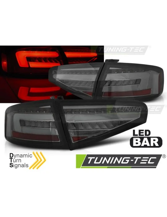 Feux arrière à LED fumés pour Audi A4 B8 Berline (2012 - 2015)
