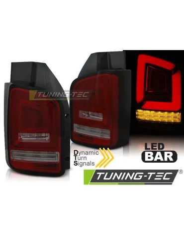Feux arrière à LED fumés rouges pour VW T6 15-19 TR