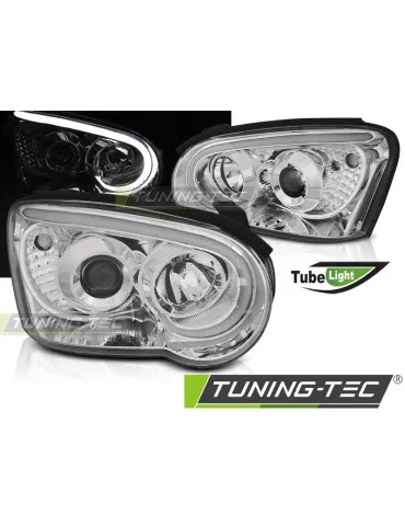 Phares à LED chromés pour SUBARU IMPREZA II GD 03-05