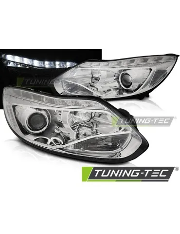 Phares à LED chromés pour FORD FOCUS MK3 11- 10.14