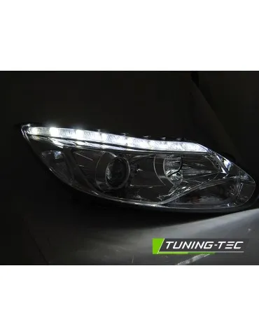 Phares à LED chromés pour FORD FOCUS MK3 11- 10.14