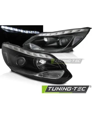 Phares à LED noirs pour FORD FOCUS MK3 11- 10.14