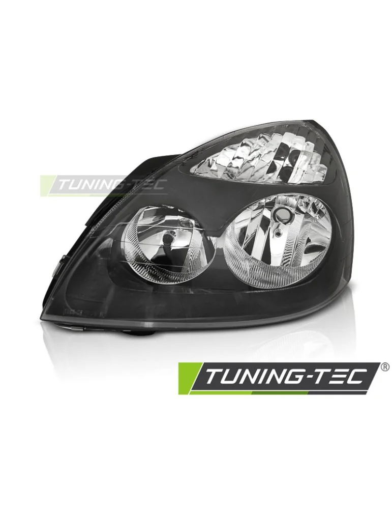 Phares halogène noirs pour RENAULT CLIO II 06.01-09.05