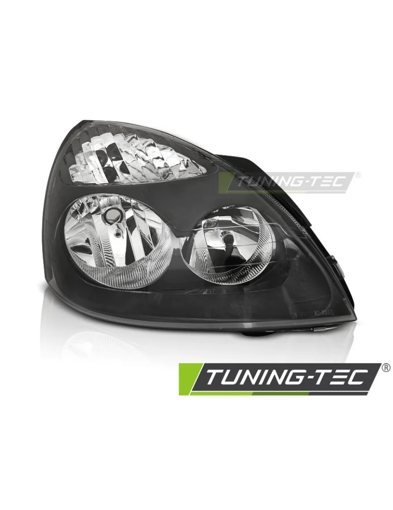 Phares halogène noirs pour RENAULT CLIO II 06.01-09.05
