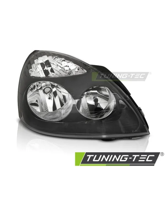 Phare halogène noir côté droit pour Renault Clio II (2001 - 2005)