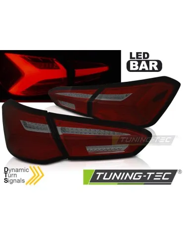 Feux arrière à LED fumés rouges pour FORD FOCUS 4 18-21 berline à hayon