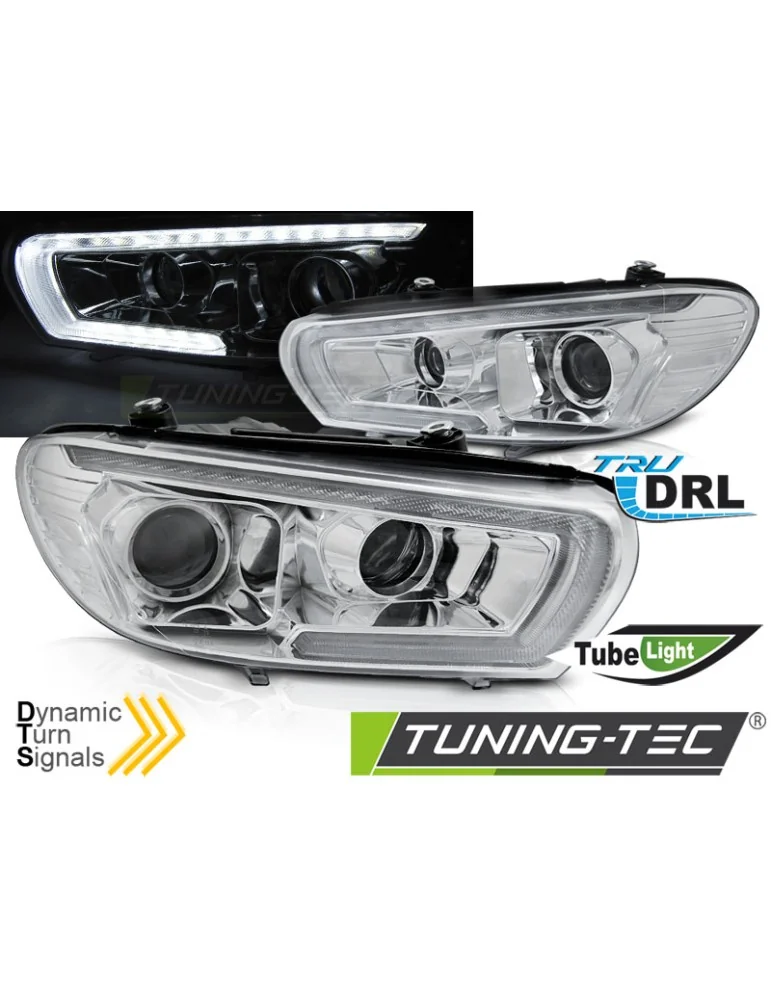 Phares à LED chromés pour VW SCIROCCO 14-17
