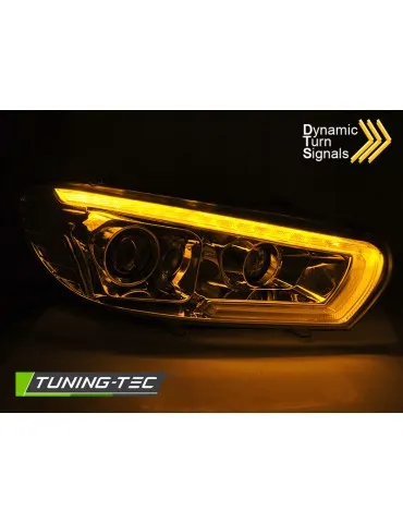 Phares à LED chromés pour VW SCIROCCO 14-17