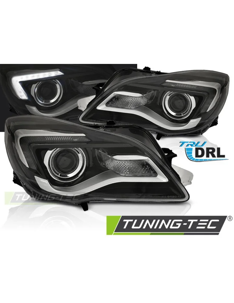 Phares à LED noirs pour OPEL INSIGNIA 13-17