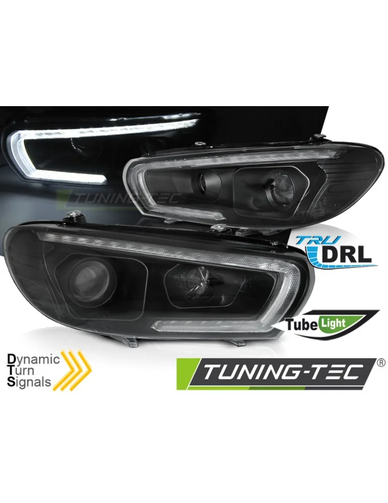 Phares à LED noirs pour VW SCIROCCO 08-04.14