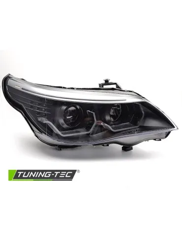 Phares à LED noirs pour BMW E60 E61 03-07