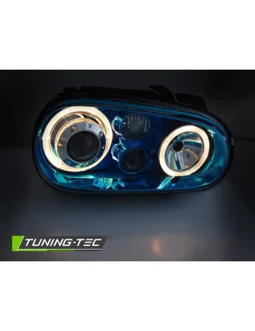 Phares bleus pour VW GOLF 4 09.97-09.03