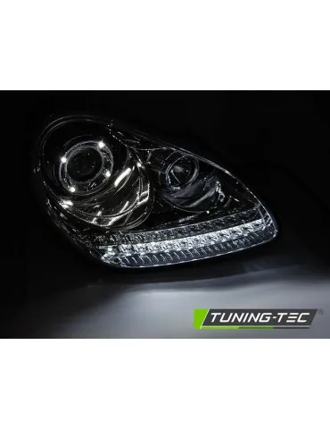 Phares au xénon chromés pour PORSCHE CAYENNE 02-06 HID