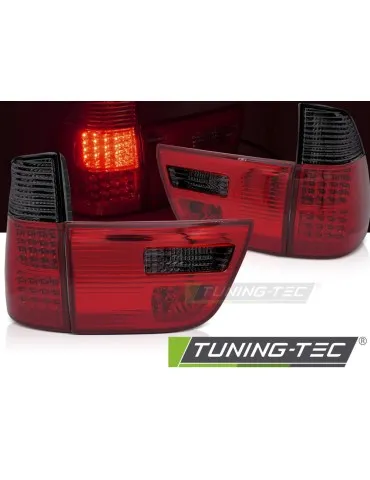 Feux arrière à LED fumés rouges pour BMW X5 E53 09.99-10.03