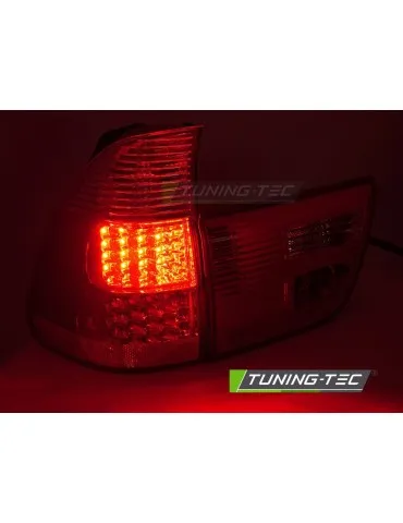 Feux arrière à LED fumés rouges pour BMW X5 E53 09.99-10.03