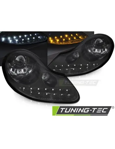 Phares à LED noirs pour PORSCHE BOXSTER 96-04 911 996