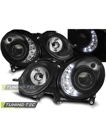 Phares au xénon noirs pour MERCEDES W211 E-KLASA 03.02-04.06
