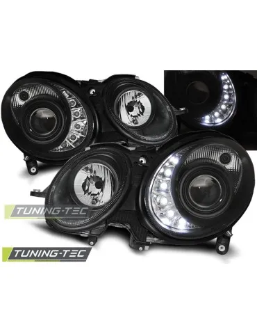 Phares au xénon noirs pour MERCEDES W211 E-KLASA 03.02-04.06