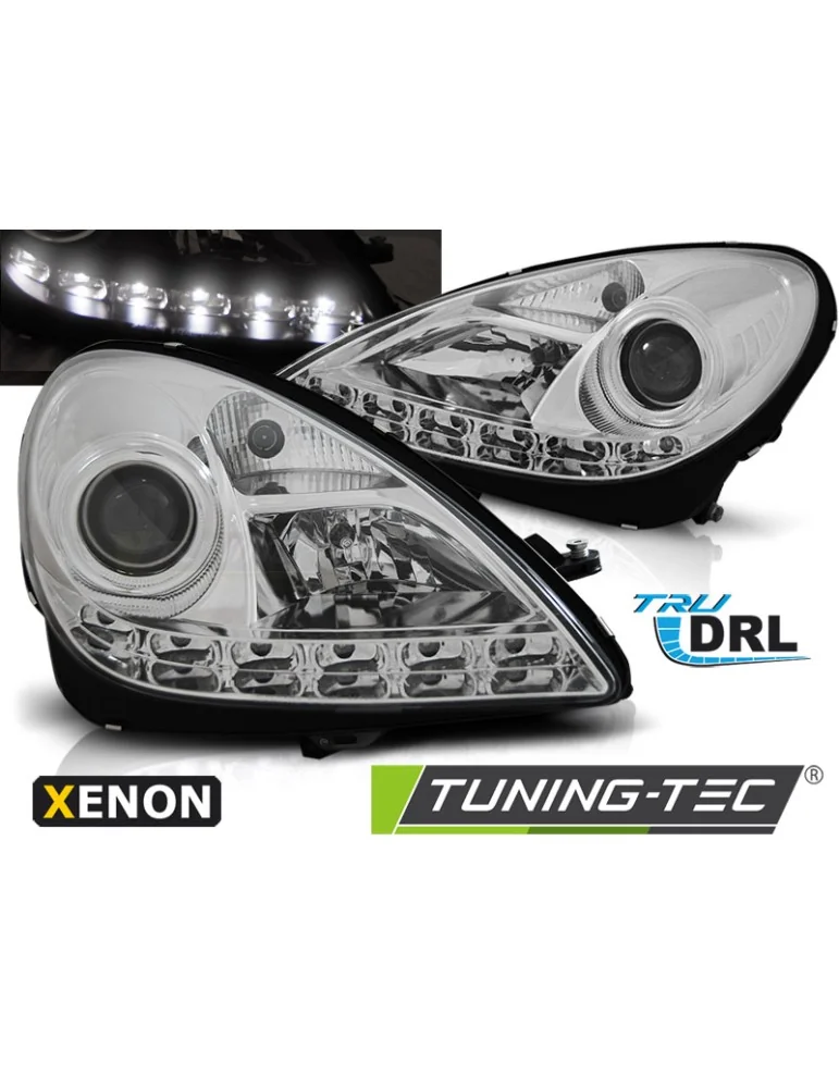 Phares au xénon chromés pour MERCEDES R171 SLK 04-11