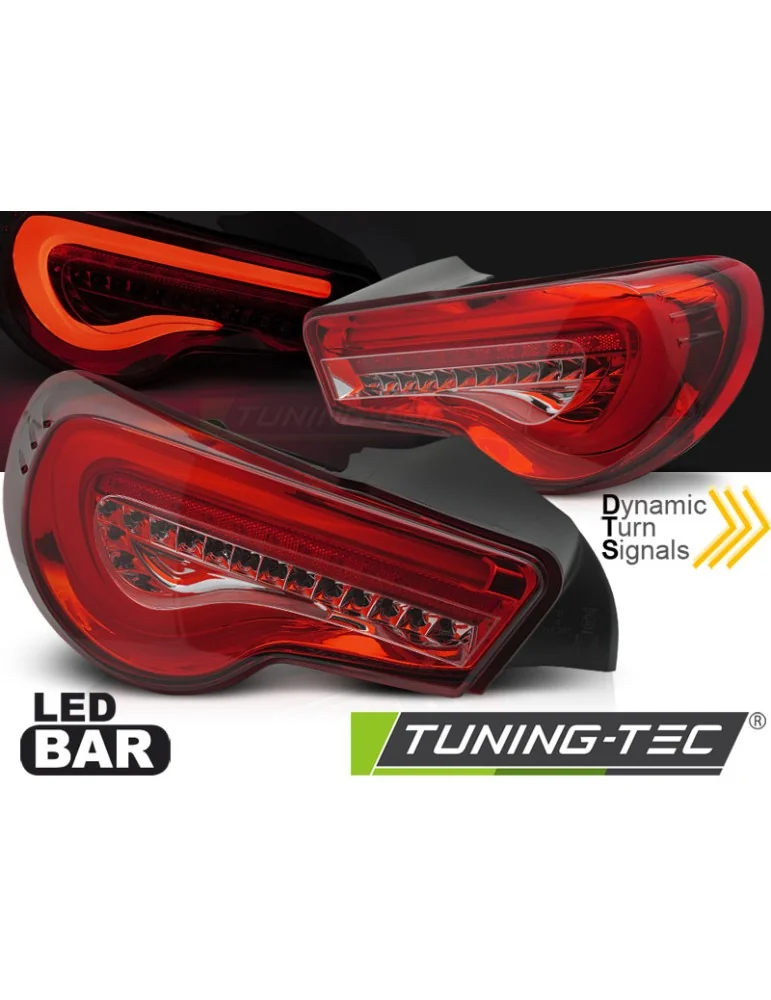 Feux arrière à LED rouges pour TOYOTA GT86 12-21