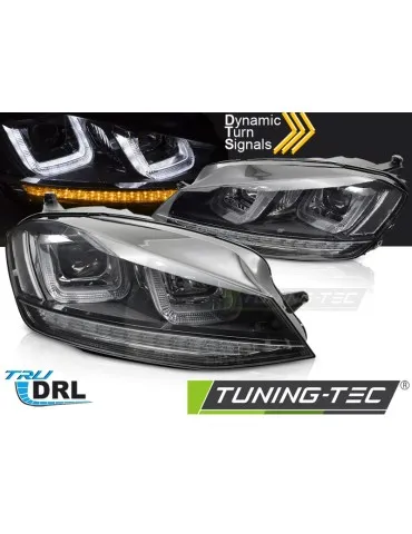 Phares noirs pour VW GOLF 7 13-17