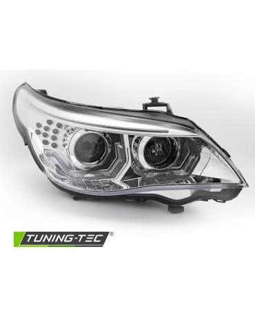 Phares à LED chromés pour BMW E60 E61 03-07