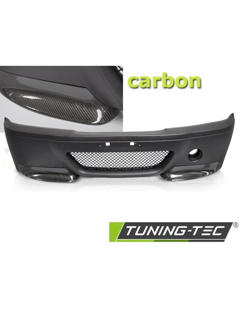 Pare-chocs avant aspect carbone pour BMW E46 4 portes/5 portes 98-05