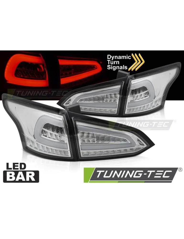 Feux arrière à LED chromés pour FORD FOCUS MK 3 Break 11-18