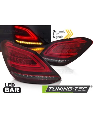 Feux arrière à LED rouges blancs pour MERCEDES C-CLASS W205 14-18