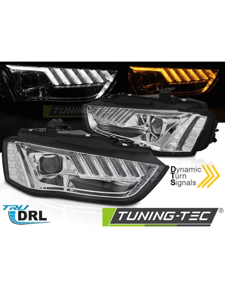 Phares au xénon chromés pour AUDI A4 B8 12-15