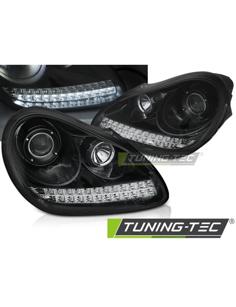 Phares au xénon noirs pour PORSCHE CAYENNE 02-06 HID