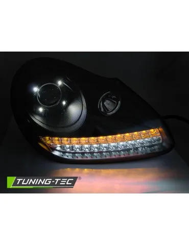 Phares au xénon noirs pour PORSCHE CAYENNE 02-06 HID