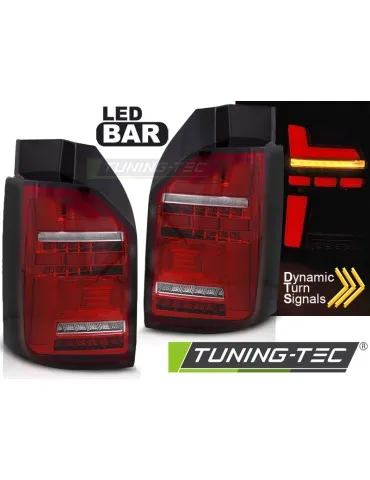 Feux arrière à LED rouges blancs pour VW T6 15-19 BULB