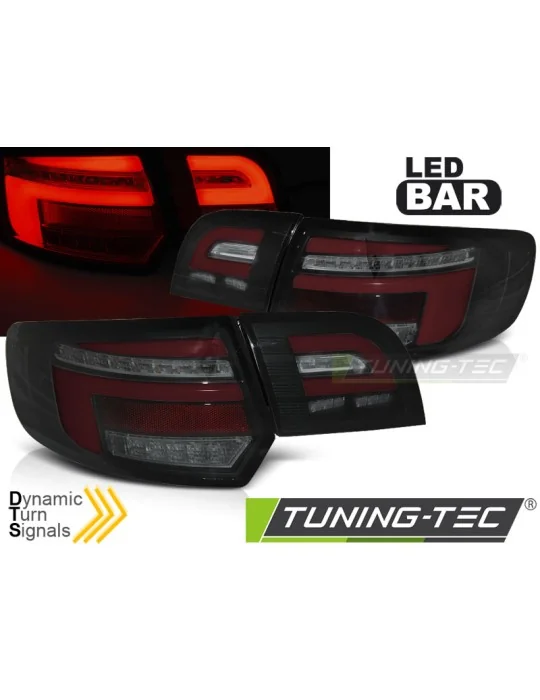Feux arrière à LED noirs rouges pour Audi A3 8P 5 portes (2008 - 2012)