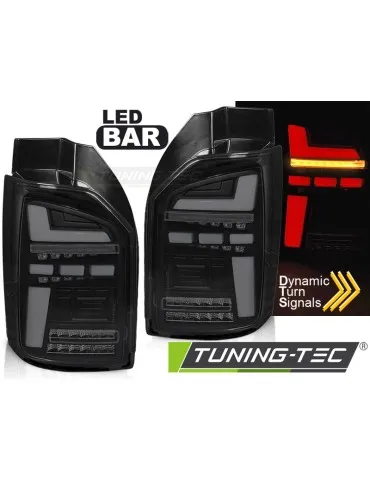Feux arrière à LED noirs fumés pour VW T6 15-19 BULB