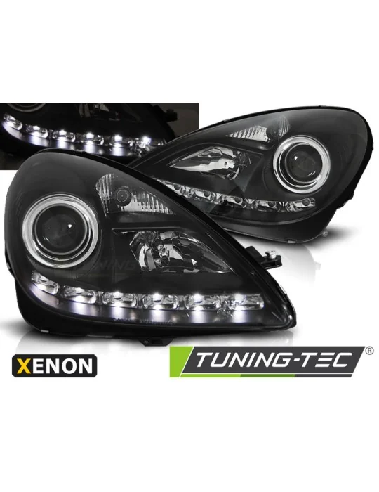Phares au xénon noirs pour Mercedes R171 SLK (2004 - 2011)