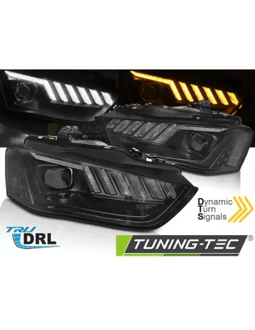 Phares au xénon noirs pour AUDI A4 B8 12-15