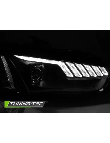 Phares au xénon noirs pour AUDI A4 B8 12-15