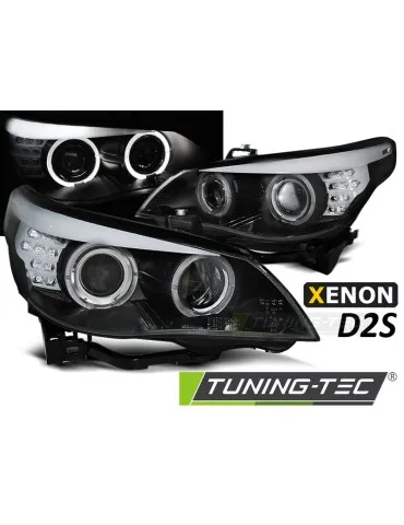 Phares au xénon noirs pour BMW E60/E61 03-04