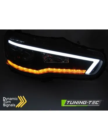 Phares à LED noirs pour MITSUBISHI LANCER 8 08-16