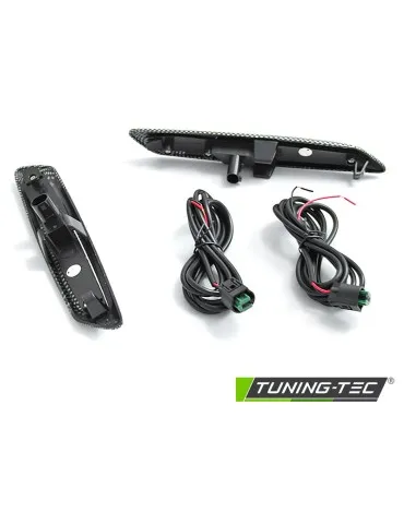 Répétiteurs latéraux à LED fumés aspect carbone pour BMW F10/F11 10-13