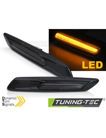 Répétiteurs latéraux à LED noirs fumés pour BMW F10/F11 10-13
