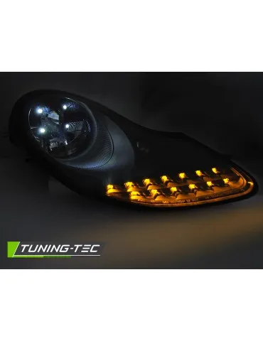 Phares à LED noirs pour PORSCHE BOXSTER 96-04 911 996