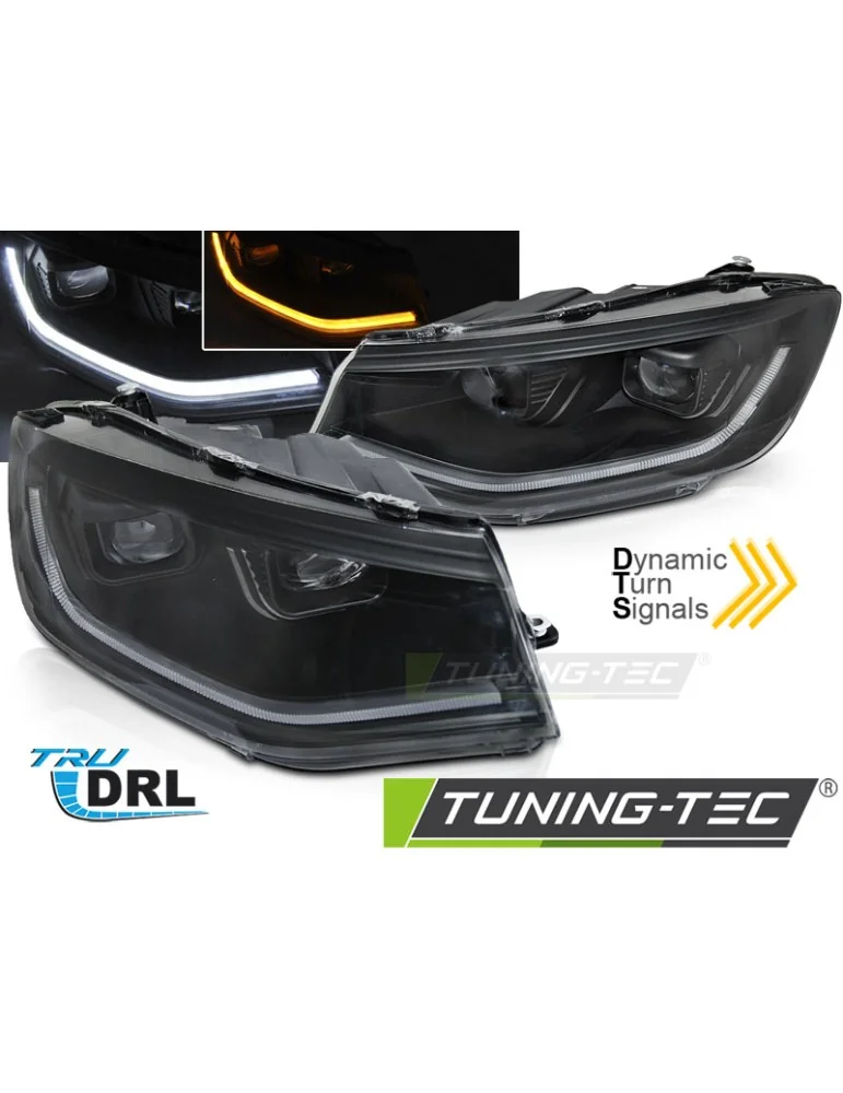 Phares halogène noirs pour VW CADDY 20