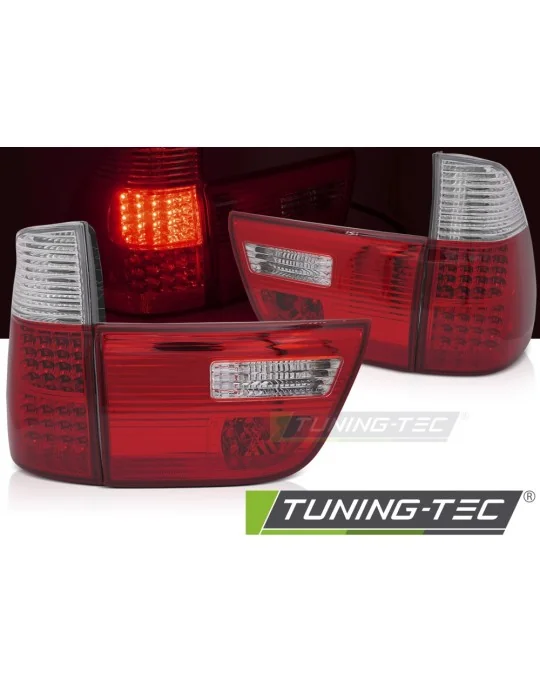 Feux arrière à LED rouges blancs pour BMW X5 E53 (1999 - 2003)