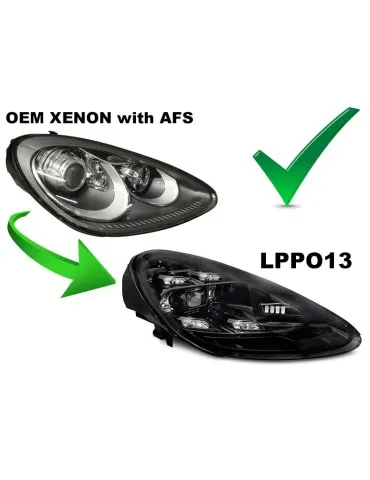 Phares à LED noirs pour PORSCHE CAYENNE 10-15