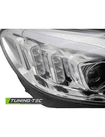 Phares à LED chromés pour MERCEDES W205 14-18