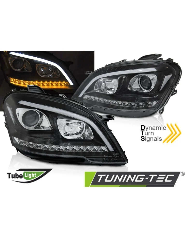 Phares à LED noirs pour MERCEDES W164 ML M-KLASA 09-11