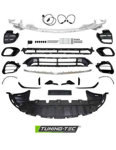 Pare-chocs avant chromé pour MERCEDES CLA W118 19-23